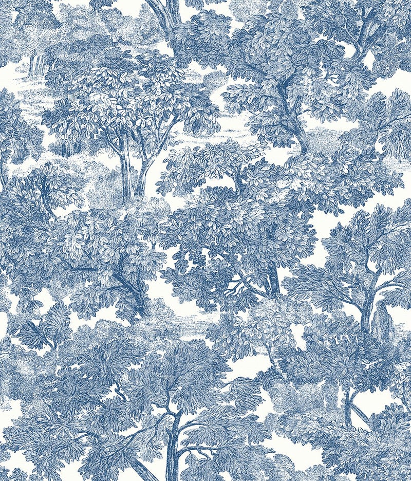 Chesapeake 3115-12543 Spinney Toile Wallpaper, Blue - Image 1